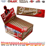 Smoking Thinnest Braun King Size Slim Hauchdünne Blättchen mit Tips Combi Display Box mit 24 Heften 2-in-1 hauchdünnem braunen Papier und Filtertips