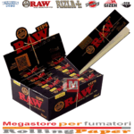 RAW Noir Filtres en Carton Slim Tips Unbleached boîte présentoir de 50 carnets de 50 tips marrons non blanchis