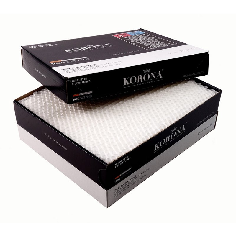 Korona Tubetti Vuoti Standard 8mm Con Filtro 15mm Box 1000 Tubetti 2