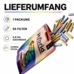 Hybrid Supreme Aktivkohlefilter 6,4mm 55 Filter Rainbow Edition