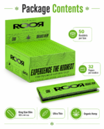 Cartine ROOR Organic Hemp King Size Slim | Box da 50 Libretti Lunghe 1