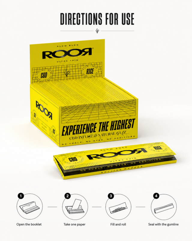 Cartine ROOR Rice King Size Slim | Box 50 Libretti Riso
