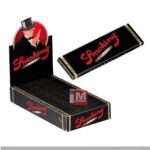 Smoking Noir Deluxe 1 1/4 Medium Feuilles à rouler Black boîte présentoir de 25 carnets