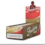 Smoking Gold Kurze Blättchen Double Window Zigarettenpapier Display Box mit 25 Heften ultradünnem Papier