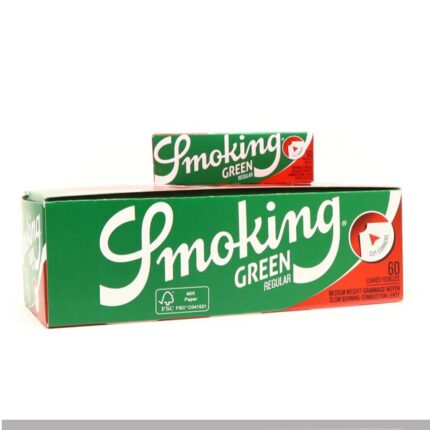 Smoking Grün Kurze Blättchen Hanfpapier mit Cut Corners Display Box mit 50 Heften natürlichem Hanfpapier