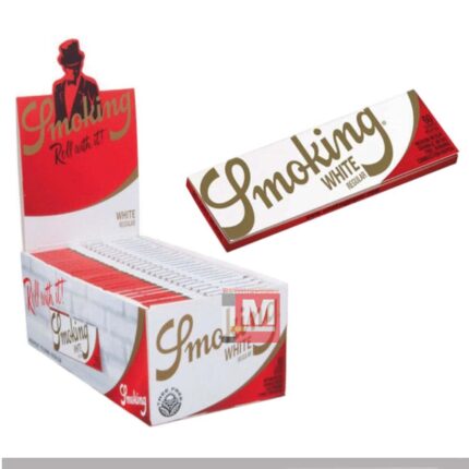 Smoking Weiß Kurze Blättchen Reguläres Zigarettenpapier Display Box mit 50 Heften klassischem weißen Papier