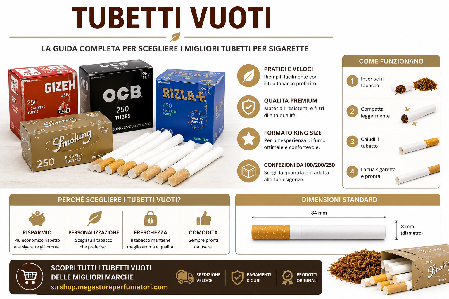 Come scegliere i migliori tubetti vuoti per sigarette guida completa 2026
