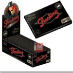 Smoking Noir Courtes Feuilles à rouler Deluxe Double boîte présentoir de 25 carnets