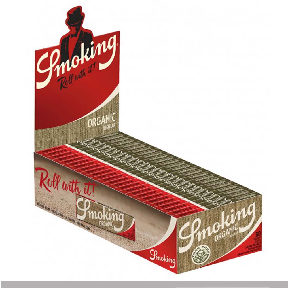 Smoking Chanvre Bio Courtes Feuilles à rouler Organic boîte présentoir de 50 carnets unbleached
