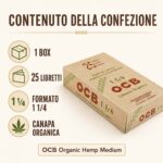 OCB Organic Hemp Cartine 1 1/4 Medium 25 Libretti