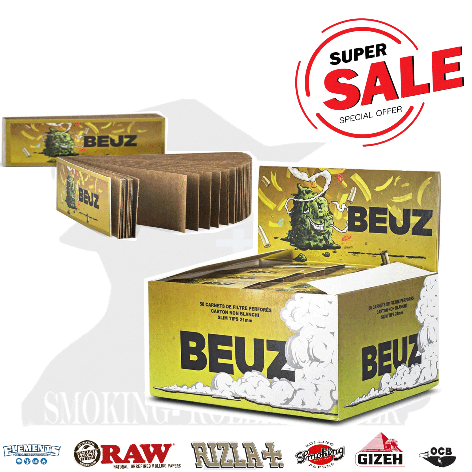 Swan Menthol Filtres Extra Slim 5.7mm en Sticks boîte de 120 filtres blancs parfumés à la menthe pré-découpés
