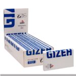 Gizeh Original Blue Courtes Feuilles à rouler Double boîte présentoir de 20 carnets avec fermeture magnétique