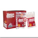 Gizeh Filtres Slim Long 6mm en Acétate XL boîte présentoir de 20 sachets de 100 filtres blancs allongés