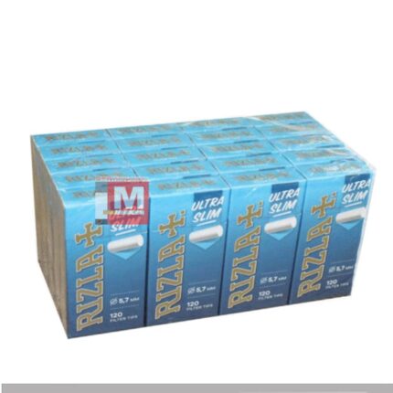 Rizla Filtres Ultra Slim 5.7mm en Acétate boîte présentoir de 20 boîtes de 120 filtres blancs