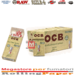 OCB Eco Filtres Extra Slim 5.7mm Biodégradables Virgin boîte présentoir de 20 boîtes de 120 filtres marrons non blanchis