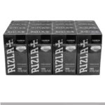 Rizla Carbon Filtres Ultra Slim 5.7mm au Charbon Actif boîte présentoir de 20 sachets de filtres noirs au charbon