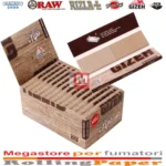 Gizeh Brown Unbleached King Size Slim Feuilles + Filtres boîte présentoir de 26 carnets unbleached avec fermeture magnétique