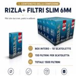 Filtri Rizla Slim 6mm – 20 Scatolette da 150 Filtri (Totale 3000 Filtri)