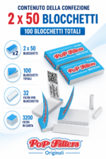 POP Paper Paper Tips Cartoncino Paper Tips - 2 x 50 Blocchetti da 32 Originali